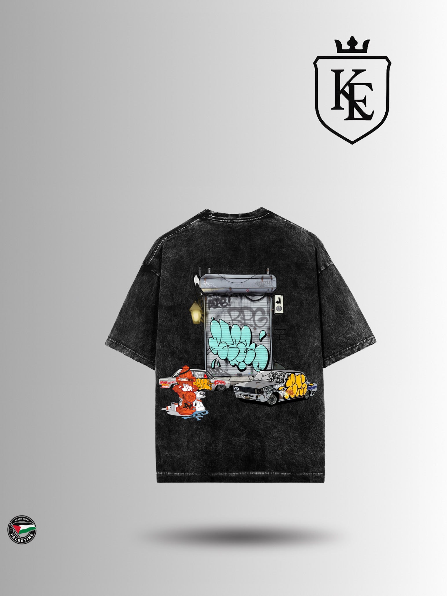 Exclusive acid washed drop shoulder